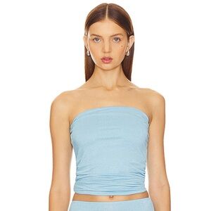 New NWT VDM Stella Tank in Topaz sparkle swim revolve tube top strapless
